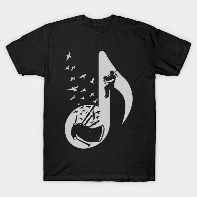 Musical note - Bagpipes T-Shirt by barmalisiRTB